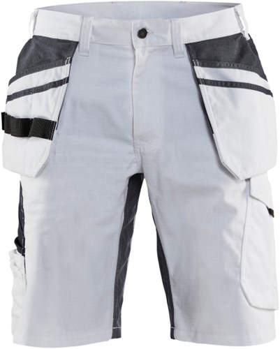 Blåkläder Schildersshort met stretch 10991330 | Wit/Donkergrijs | Maat 64 - 7330509669891