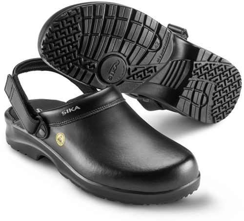 SIKA Fusion Clog ESD m. hielriempje OB SRC - 19467 Zwart | Zwart | Maat 38 - 5703617108248