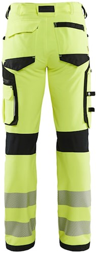 Blåkläder High-Vis werkbroek met 4-weg stretch zonder spijkerzakken 11971642 | High Vis Geel/Zwart | Maat 56 - 7330509840566-2