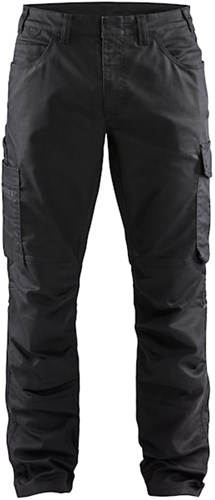 Blåkläder Service werkbroek denim stretch 14391141 | Zwart/Zwart | Maat 46 - 7330509810088
