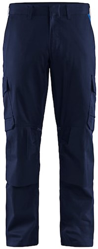 Blåkläder Industrie werkbroek stretch met kniezakken 14481832 | Marineblauw/Korenblauw | Maat 48 - 7330509759172