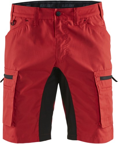 Blåkläder Service short stretch 14491845 | Rood/Zwart | Maat 46 - 7330509586655