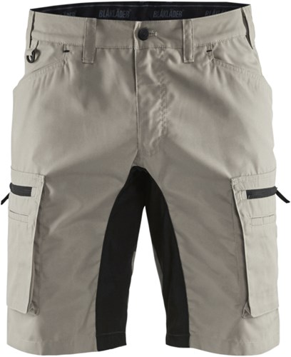 Blåkläder Service short stretch 14491845 | Stone/Zwart | Maat 60 - 7330509535738