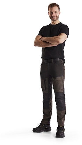 Blåkläder Service werkbroek met stretch 14561845 | Groen/Zwart | Maat 50 - 7330509650967-2