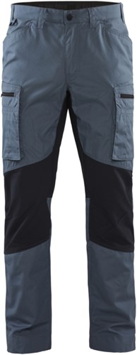Blåkläder service werkbroek met stretch 14591845 | gevoelloos blauw/donkerblauw | maat 48 - 7330509781364