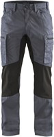 Blåkläder Service werkbroek met stretch 14591845 | Grijs/Zwart | Maat 62 - 7330509498798