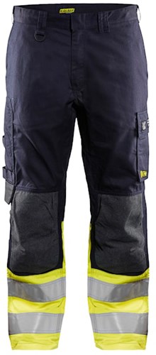 Blåkläder Multinorm werkbroek Inherent 14881512 | Marine/High-Vis Geel | Maat 56 - 7330509622230