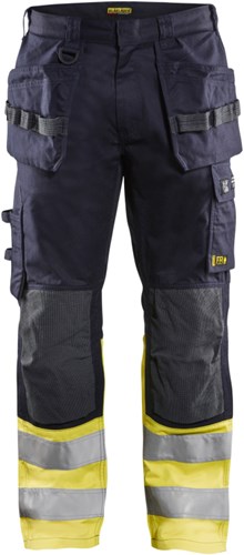 Blåkläder Multinorm werkbroek Inherent 14891512 | Marine/High Vis Geel | Maat 56 - 7330509627372