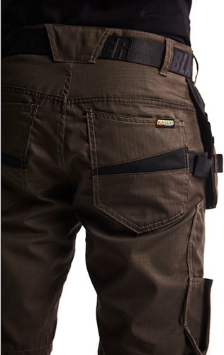 Blåkläder Service short met spijkerzakken 14941330 | Bruin/Zwart | Maat 60 - 7330509688694-3