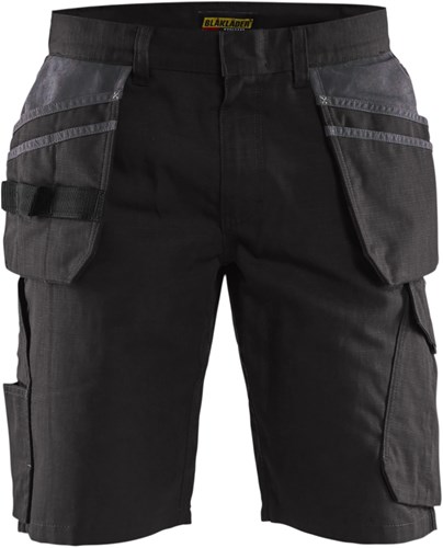 Blåkläder Service short met spijkerzakken 14941330 | Zwart/Donkergrijs | Maat 52 - 7330509689158