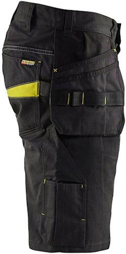 Blåkläder Service short met spijkerzakken 14941330 | Zwart/High Vis Geel | Maat 60 - 7330509688991-3