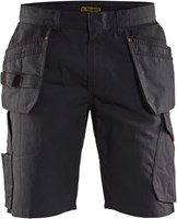 Blåkläder Service short met spijkerzakken 14941330 | Zwart/Rood | Maat 46 - 7330509689028