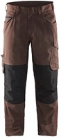 Blåkläder Service werkbroek met stretch zonder spijkerzakken 14951330 | Bruin/Zwart | Maat 62 - 7330509552735