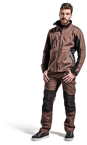 Blåkläder Service werkbroek met stretch zonder spijkerzakken 14951330 | Bruin/Zwart | Maat 56 - 7330509552704-2