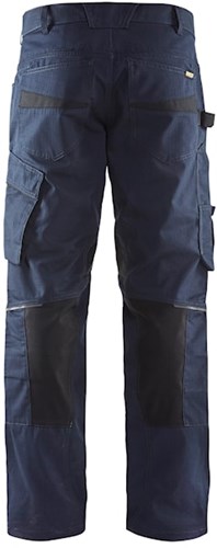 Blåkläder Service werkbroek met stretch zonder spijkerzakken 14951330 | Donker marineblauw/Zwart | Maat 48 - 7330509544051-2