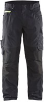 Blåkläder Service werkbroek met stretch zonder spijkerzakken 14951330 | Zwart/High-Vis Geel | Maat 52 - 7330509544341