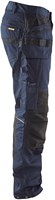 Blåkläder Service werkbroek met stretch en spijkerzakken 14961330 | Donker marineblauw/Zwart | Maat 56 - 7330509548363-3