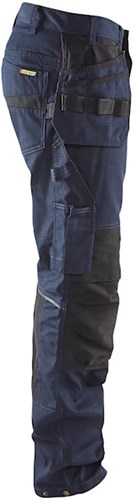 Blåkläder Service werkbroek met stretch en spijkerzakken 14961330 | Donker marineblauw/Zwart | Maat 62 - 7330509548394-3