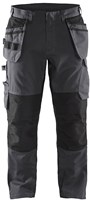 Blåkläder Service werkbroek met stretch en spijkerzakken 14961330 | Medium Grijs/Zwart | Maat 46 - 7330509689813