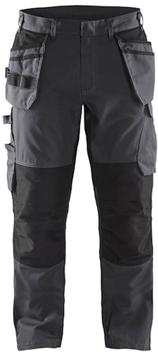 Blåkläder Service werkbroek met stretch en spijkerzakken 14961330 | Medium Grijs/Zwart | Maat 50 - 7330509689837