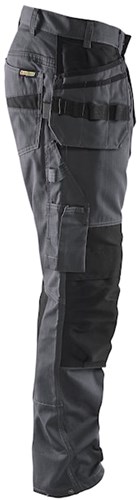 Blåkläder Service werkbroek met stretch en spijkerzakken 14961330 | Medium Grijs/Zwart | Maat 48 - 7330509689820-3