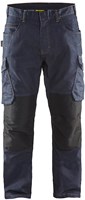 Blåkläder Service werkbroek denim 14971141 | Marineblauw/Zwart | Maat 56 - 7330509554814