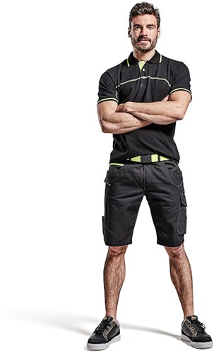Blåkläder Service short 14991330 | Zwart/High Vis Geel | Maat 44 - 7330509549636-2