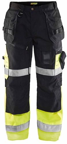 Blåkläder Werkbroek High-Vis X1500 15081860 | Zwart/High-Vis Geel | Maat 62 - 7330509387863