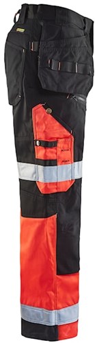 Blåkläder Werkbroek High-Vis X1500 15081860 | Zwart/High-Vis Rood | Maat 56 - 7330509388396-3