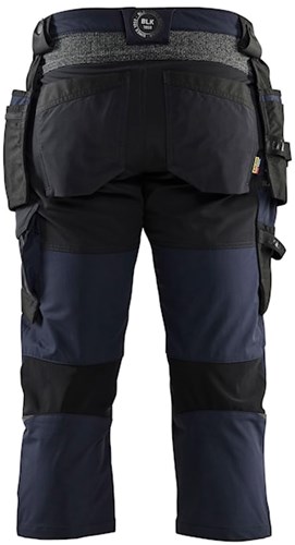 Blåkläder Piraatbroek 4-weg stretch 15211645 | Donker marineblauw/Zwart | Maat 58 - 7330509833636-2