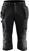 Blåkläder Piraatbroek 4-weg stretch 15211645 | Zwart/Donkergrijs | Maat 46 - 7330509833674