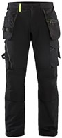 Blåkläder Werkbroek met 4-weg stretch 15221645 | Zwart/High-Vis Geel | Maat 58 - 7330509724019