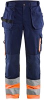 Blåkläder Werkbroek High-Vis 15291860 | Marineblauw/Oranje | Maat 58 - 7330509353646