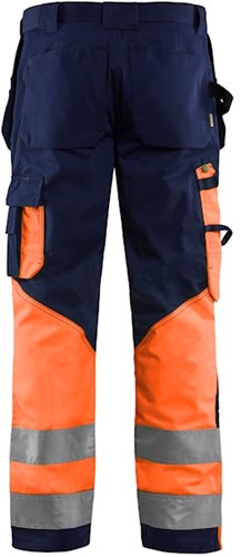 Blåkläder Werkbroek High-Vis 15291860 | Marineblauw/Oranje | Maat 62 - 7330509353660-2
