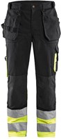 Blåkläder Werkbroek High-Vis 15291860 | Zwart/High-Vis Geel | Maat 64 - 7330509339534