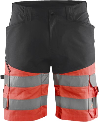 Blåkläder short met stretch high-vis 15411811 | zwart/high vis rood | maat 50 - 7330509799512