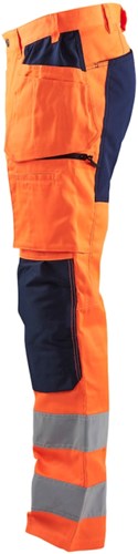 Blåkläder Werkbroek met stretch High-Vis 15521811 | High-Vis Oranje/Marineblauw | Maat 44 - 7330509663462-3