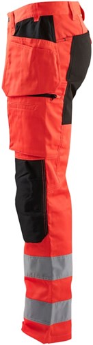 Blåkläder Werkbroek met stretch High-Vis 15521811 | High-Vis Rood/Zwart | Maat 64 - 7330509773727-3