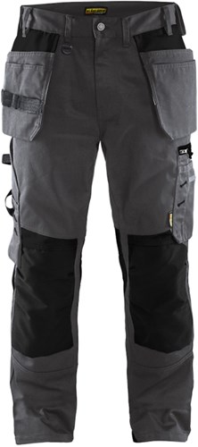 Blåkläder Werkbroek met spijkerzakken 15551860 | Donkergrijs/Zwart | Maat C50 - 7330509590720