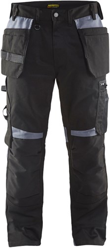 Blåkläder Werkbroek met spijkerzakken 15551860 | Zwart/Grijs | Maat C62 - 7330509591055