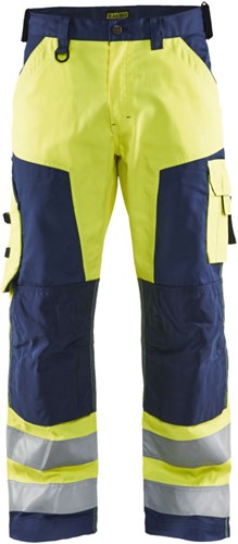 Blåkläder Werkbroek High-Vis zonder spijkerzakken 15661811 | High Vis Geel/Marineblauw | Maat 64 - 7330509413067