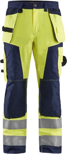 Blåkläder Werkbroek High-Vis 15681811 | High Vis Geel/Marineblauw | Maat 56 - 7330509402344