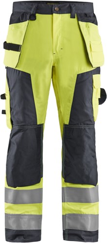 Blåkläder Werkbroek High-Vis 15681811 | HIgh Vis Geel/Medium Grijs | Maat 48 - 7330509676165