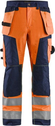 Blåkläder Werkbroek High-Vis 15681811 | High Vis Oranje/Marineblauw | Maat 56 - 7330509402801
