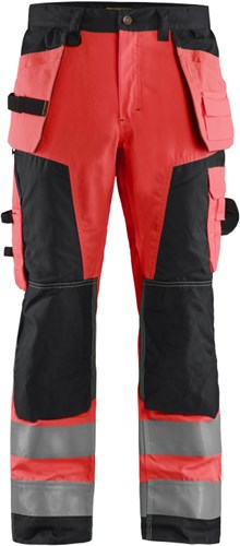 Blåkläder Werkbroek High-Vis 15681811 | High Vis Rood/Zwart | Maat 58 - 7330509403051