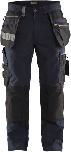 Blåkläder Werkbroek met stretch 15901343 | Donker marineblauw/Zwart | Maat 62 - 7330509621721