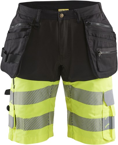 Blåkläder High-Vis short 15961811 | Zwart/High Vis Geel | Maat 48 - 7330509787212