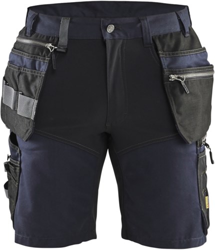 Blåkläder short met stretch 15981860 | donker marineblauw/zwart | maat 56 - 7330509838310