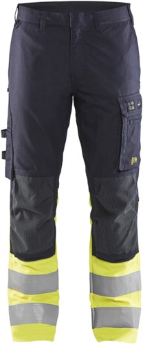 Blåkläder multinorm werkbroek inherent met stretch 17871512 | marine/high vis geel | maat 62 - 7330509805237