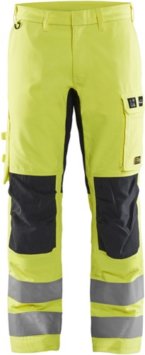 Blåkläder multinorm werkbroek inherent met stretch 17881512 | high vis geel/marineblauw | maat 64 - 7330509805459